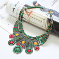 Retro Bohemian Necklace Pendant Earrings Two-Piece Jewelry Set